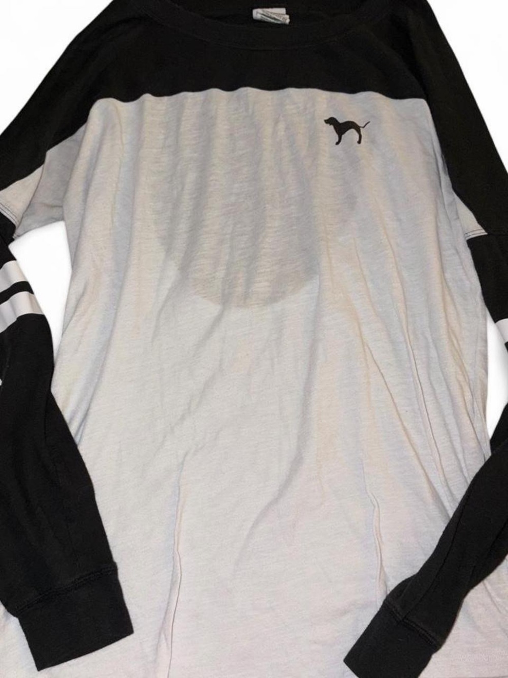 PINK Victoria's Secret Black and White Long Sleeve Shirt